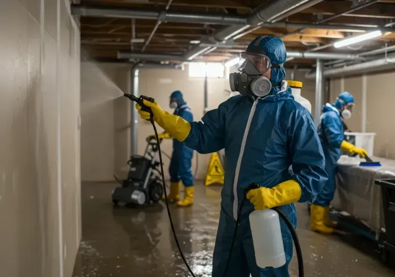 Basement Sanitization and Antimicrobial Treatment process in Saugerties South, NY