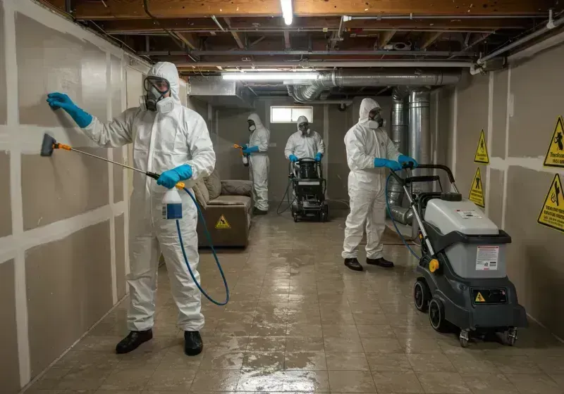 Basement Moisture Removal and Structural Drying process in Saugerties South, NY